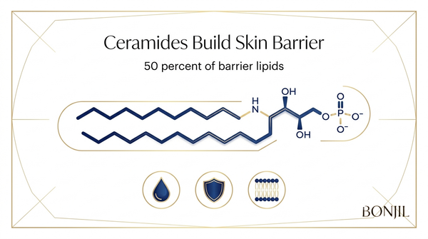 Ceramides build the skin barrier by supporting barrier lipids, hydration, protection, and healthy skin structure